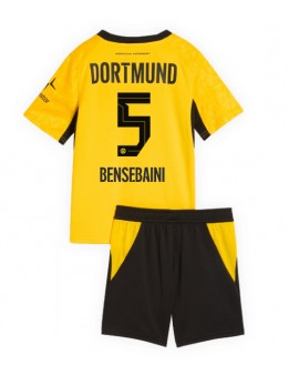 Otroški Nogometna dresi replika Borussia Dortmund Ramy Bensebaini #5 Domači 2026-27 Kratek rokav (+ hlače)